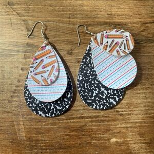Teardrop Patterned Earrings